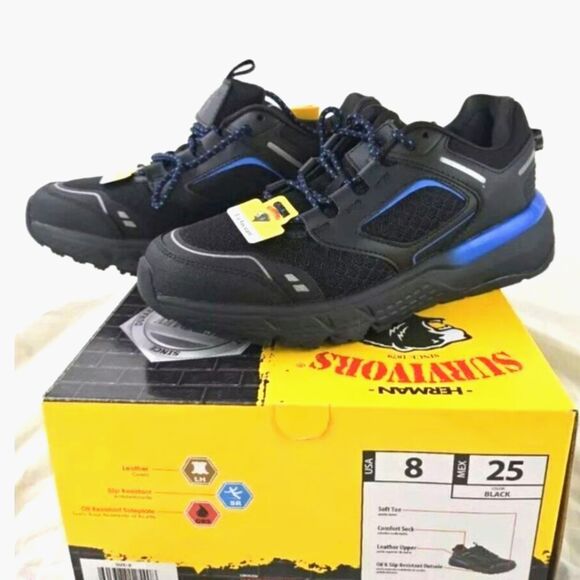 Women's Size: 8 . Leather Soft Toe Shoes . Oil & Slip Resistant . Work & Safety - Picture 7 of 11